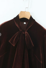 Load image into Gallery viewer, Chocolate Velvet Blouse
