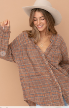 Load image into Gallery viewer, Tan Plaid Top
