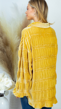 Load image into Gallery viewer, Mustard Ribbed Velvet Top
