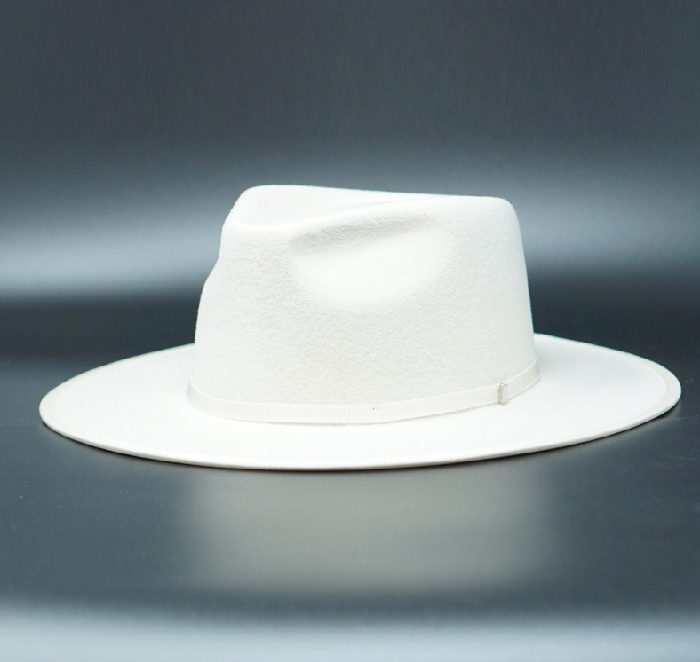 White Stiff Brim Hat