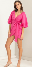 Load image into Gallery viewer, Magenta Puff Sleeve Blouse
