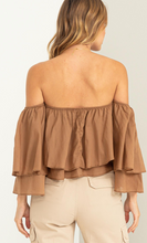 Load image into Gallery viewer, Pecan Off The Shoulder Blouse
