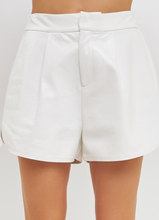 Load image into Gallery viewer, White Shinny Pu Shorts
