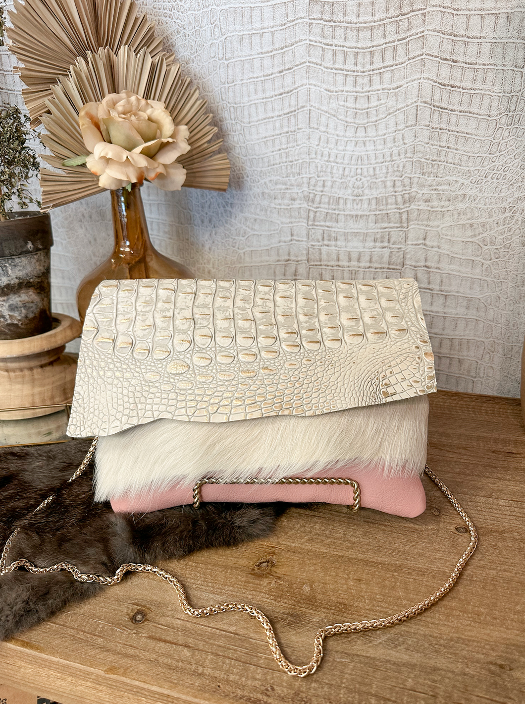 Spring Pink Clutch/Crossbody