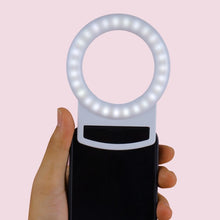 Load image into Gallery viewer, Clip-On Mini Phone Selfie Ring Light
