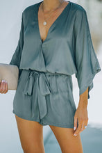 Load image into Gallery viewer, Tie Waist Dolman Sleeve Romper
