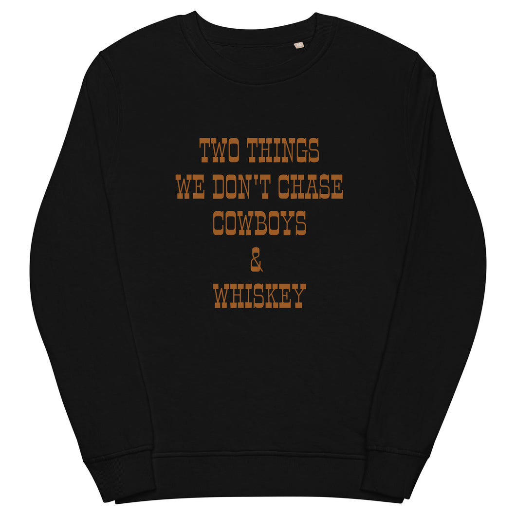 cowboys and whiskey Unisex organic sweatshirt